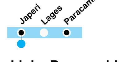 แผนที่ของ SuperVia บรรทัด Paracambi