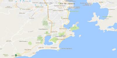 แผนที่ของชายหาด São Conrado
