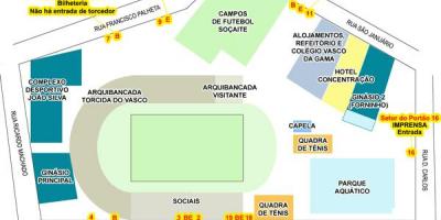 แผนที่ของสนามกีฬา São Januário